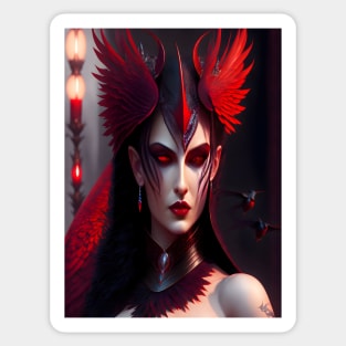 Red Crow Queen Sticker